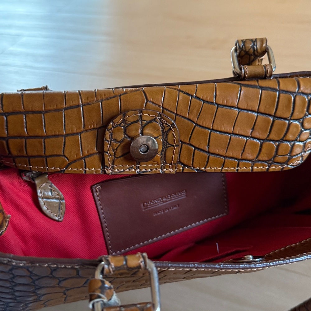 DOONEY & BOURKE STYLISH MED SIZE LEATHER HANDBAG FUNCTIONAL ELEGANT CLASSIC VTG - Picture 11 of 12